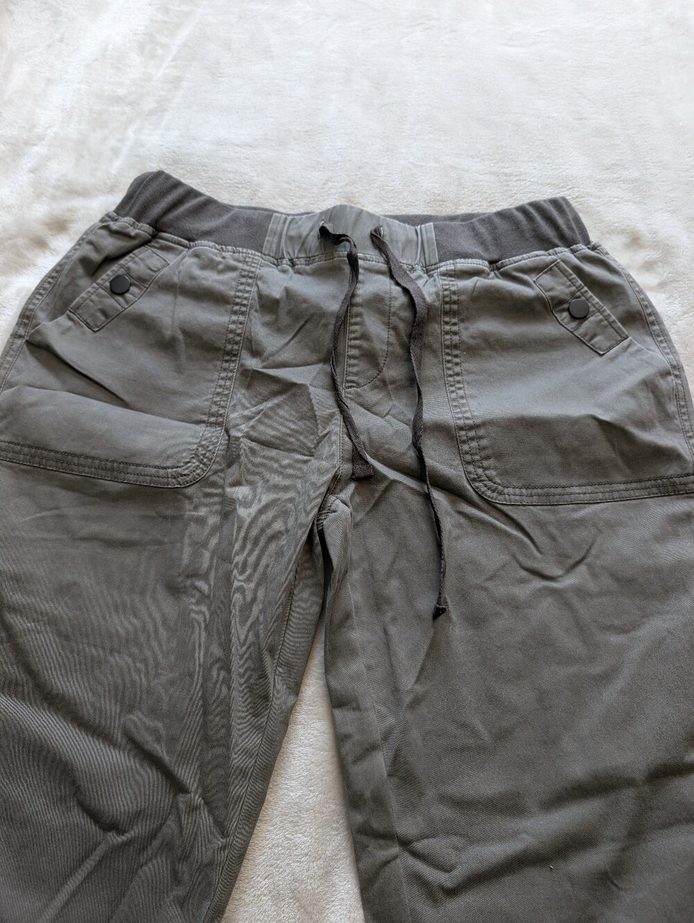 Flamingals Solid Seam Detail Drawstring Mid Rise Straight Leg Pants NWT XL - Picture 6 of 10
